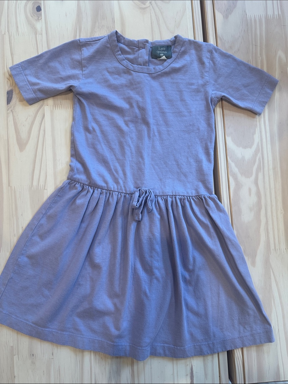 kate quinn Lavender Short Sleeve Cotton Tie-Waist Dress 4T